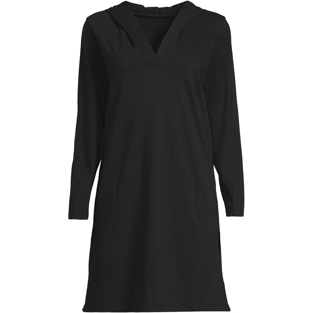 Plus Size Lands End Hooded Swim Cover-Up Dress, Womens Product Image