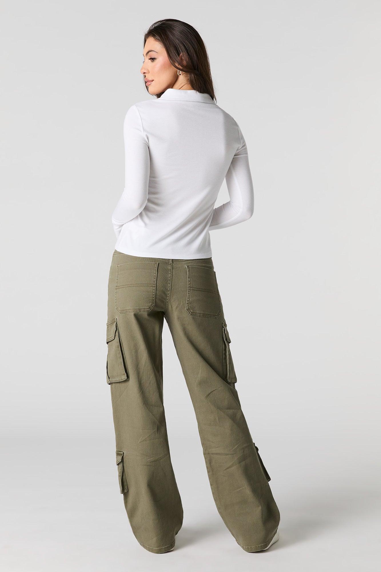 Stretch Denim Straight Leg Cargo Jean Female Product Image