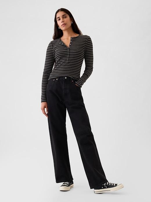 Modern Rib Henley T-Shirt Product Image