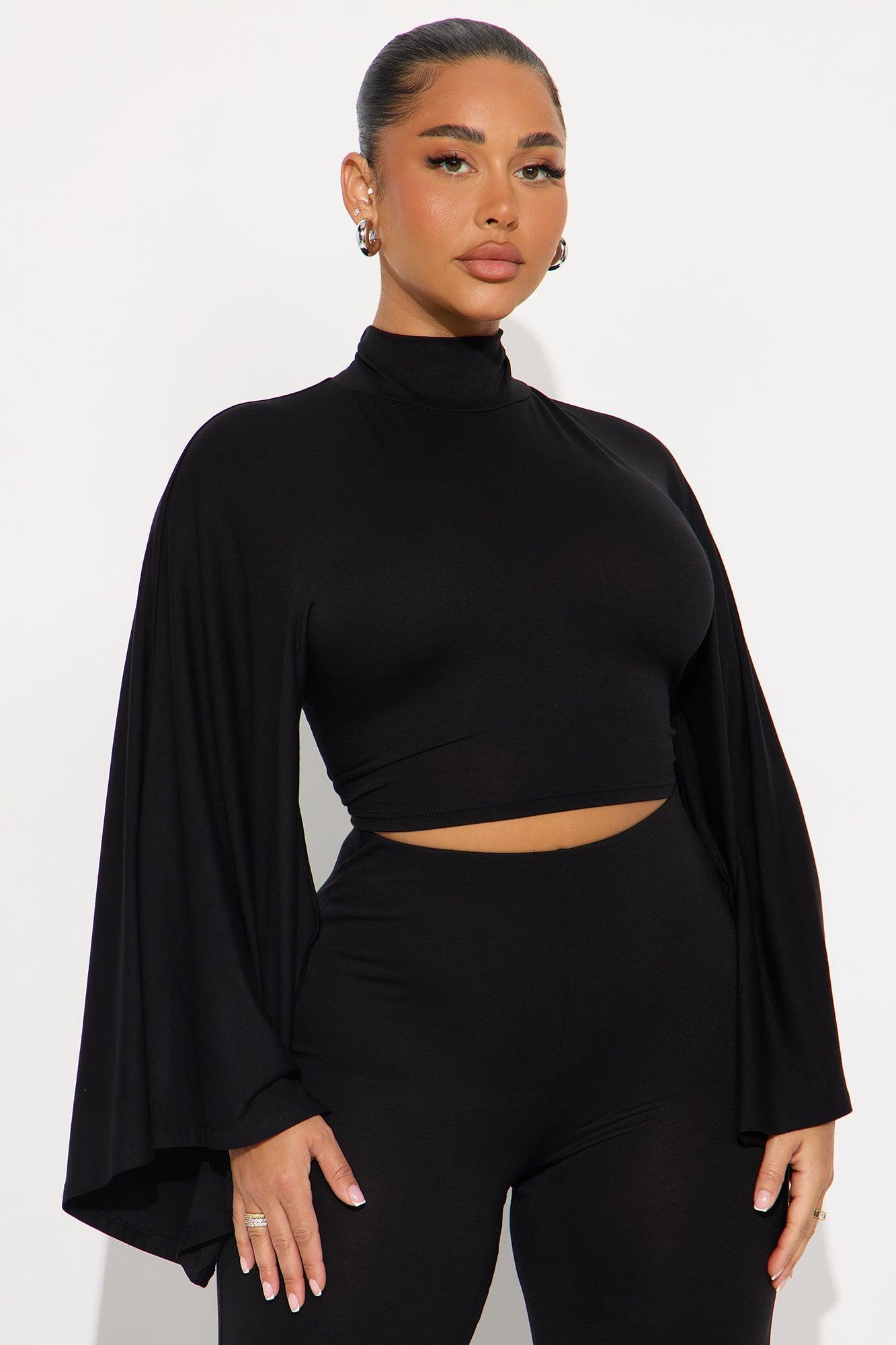 Haiden Wide Sleeve Pant Set - Black Product Image