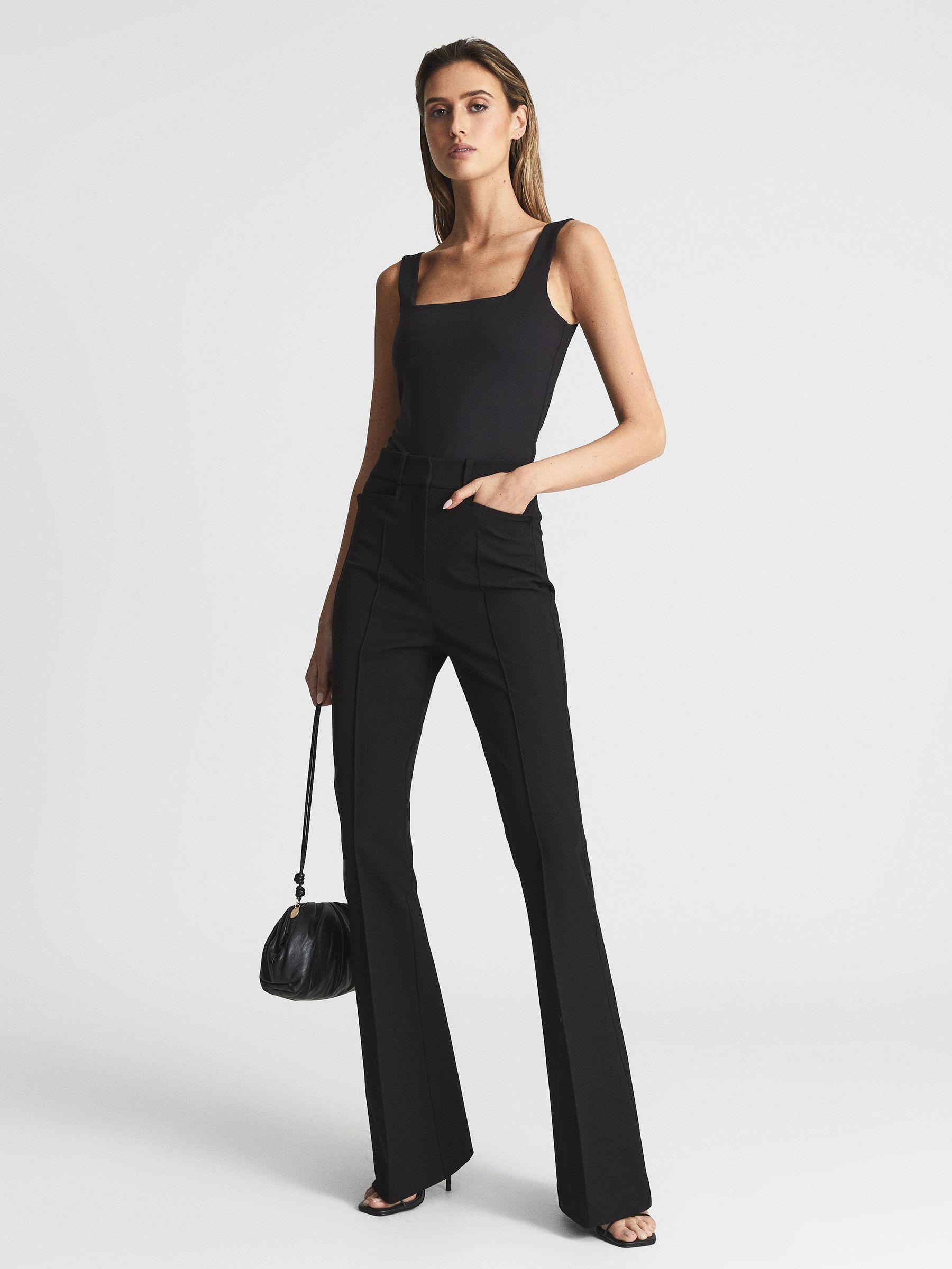 Flared Trousers in Black Product Image