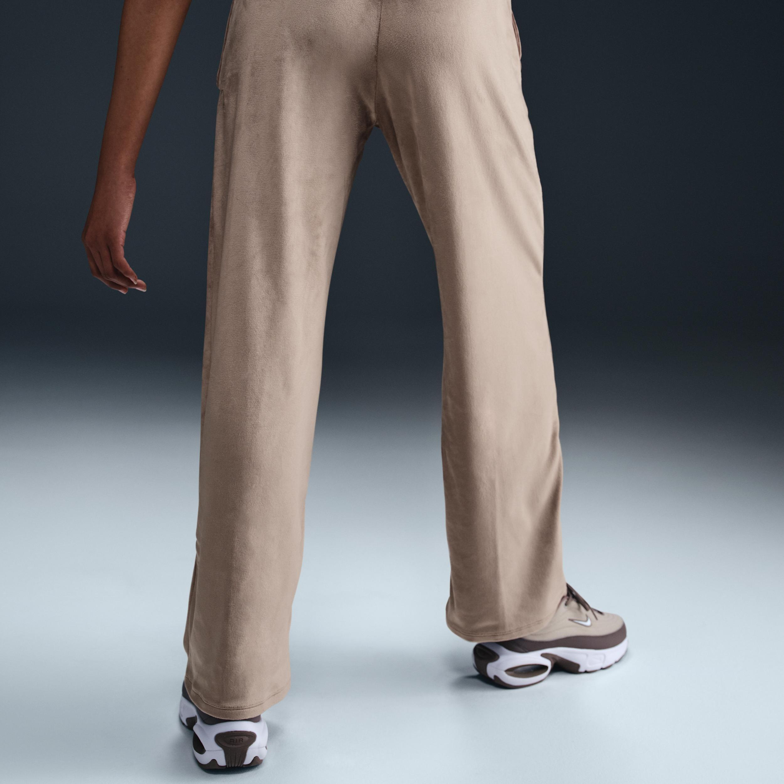 Women's Nike Sportswear Chill Knit Mid-Rise Velour Pants Product Image