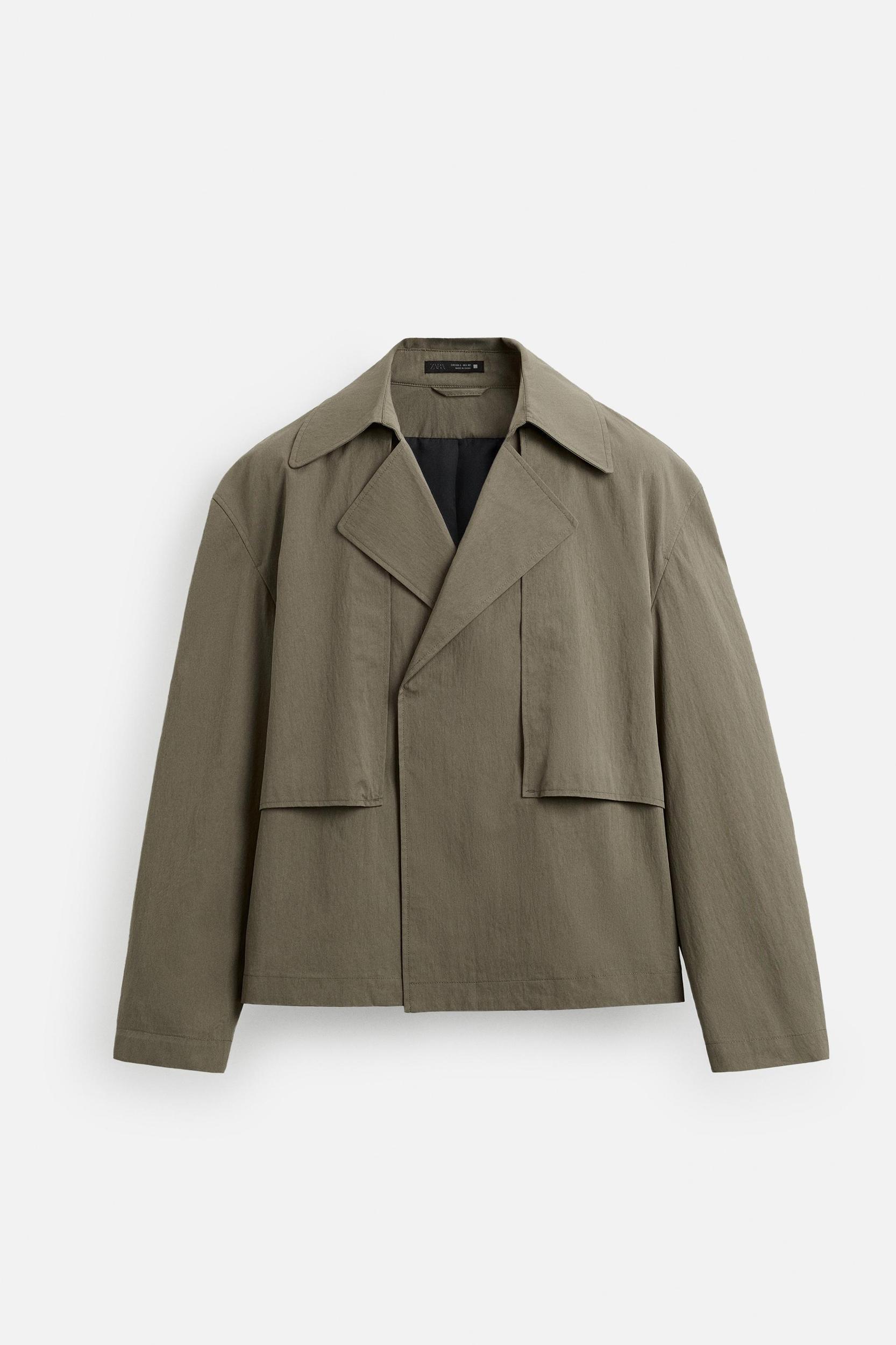 SHORT TECHNICAL FABRIC TRENCH COAT Product Image