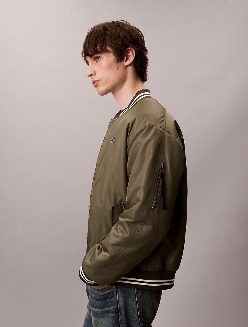 Nylon Tipped Bomber Jacket Product Image