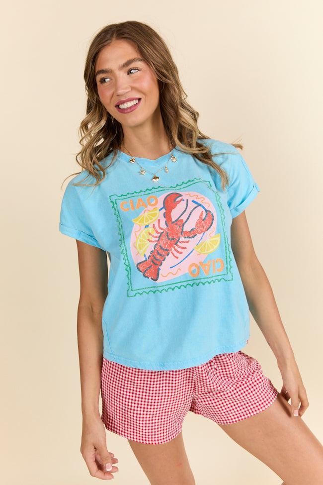 Ciao Ciao Aqua Oversized Graphic Tee SALE Product Image
