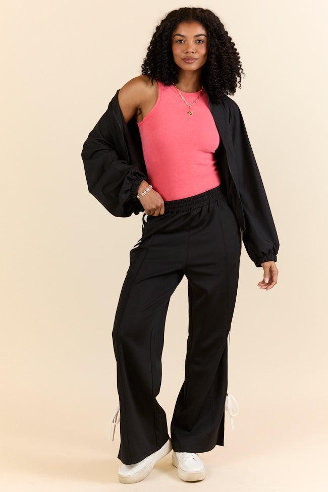 Push The Limits Black Bow Detail Track Pants Product Image