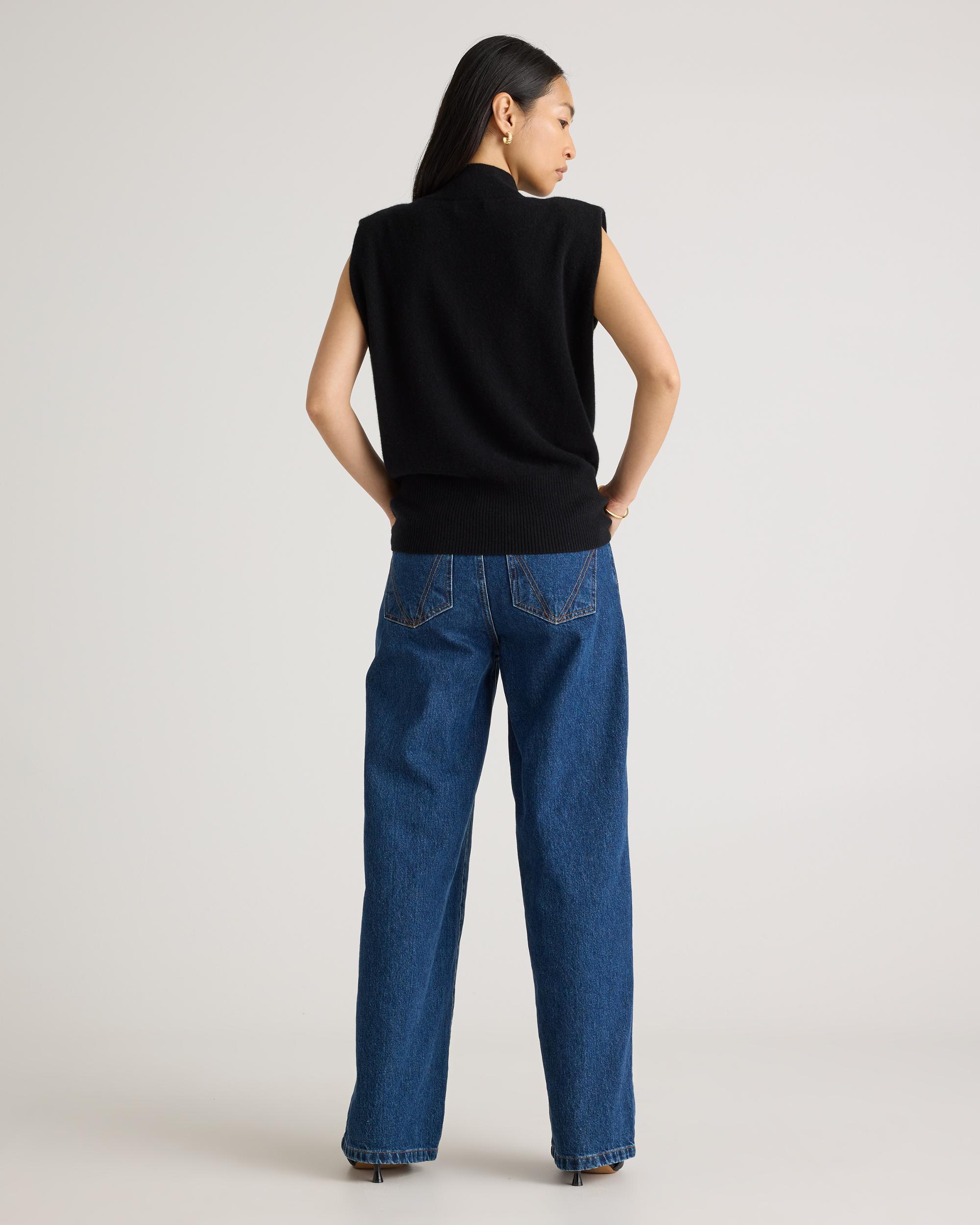 Quince | Women's Mongolian Cashmere Padded-Shoulder Sweater Tank Top Size XS Product Image