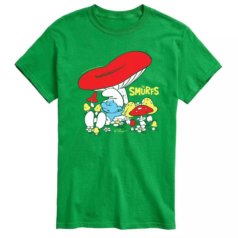 Mens Smurfs Lazy Smurf Graphic Tee Product Image