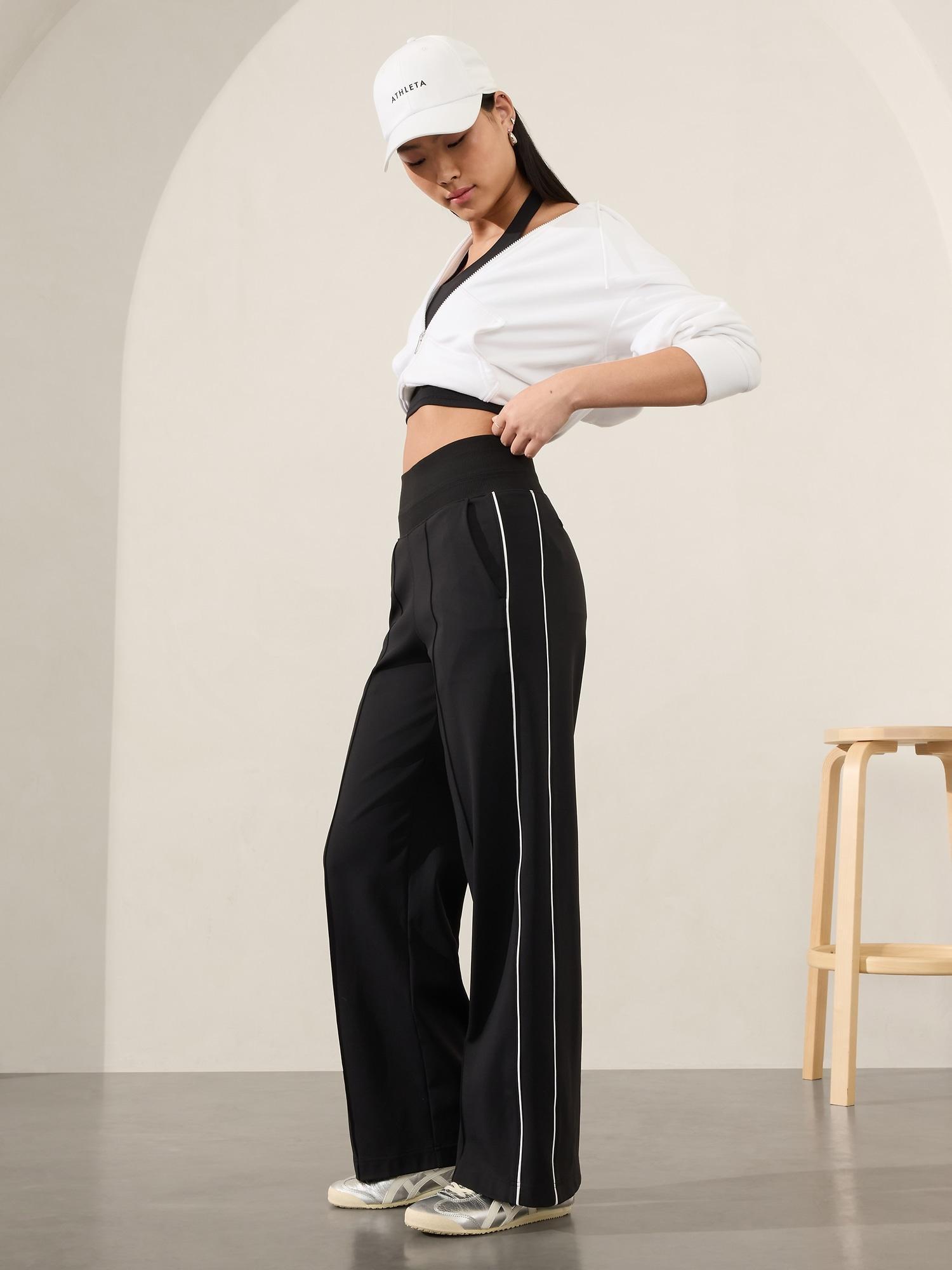 Venice High Rise Track Stripe Wide Leg Pant Product Image