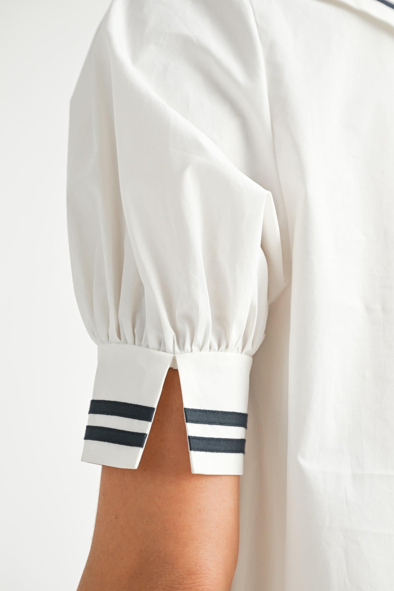 Peter Pan Collar Pleated Mini Dress Product Image