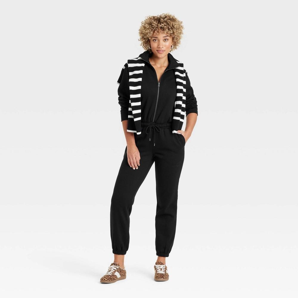 Women's Leisure Studio Long Sleeve Fleece Jumpsuit - Universal Thread™ Product Image