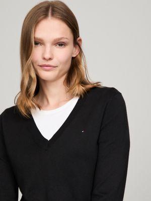 Viscose-Blend V-Neck Sweater Product Image