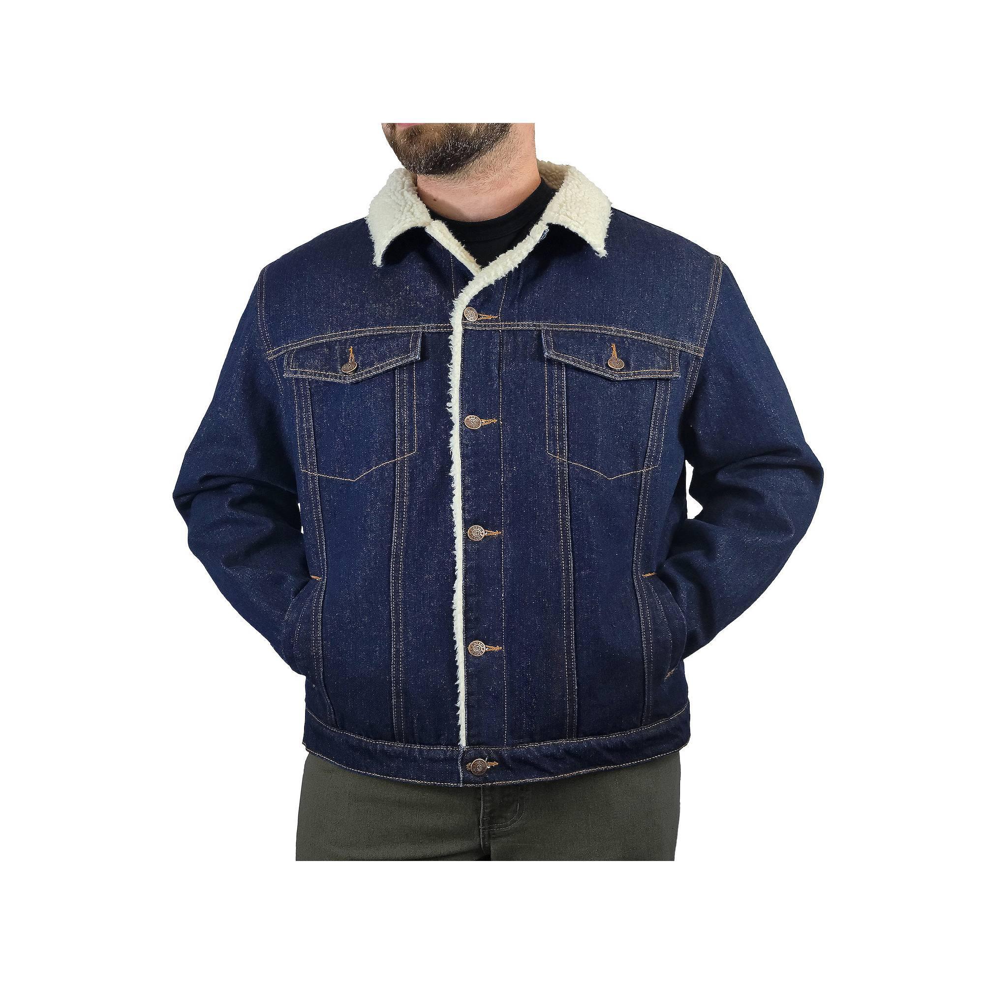 Men's Victory Outfitters Sherpa Lined Denim Jacket, Size: XXL, Dark Blue Product Image