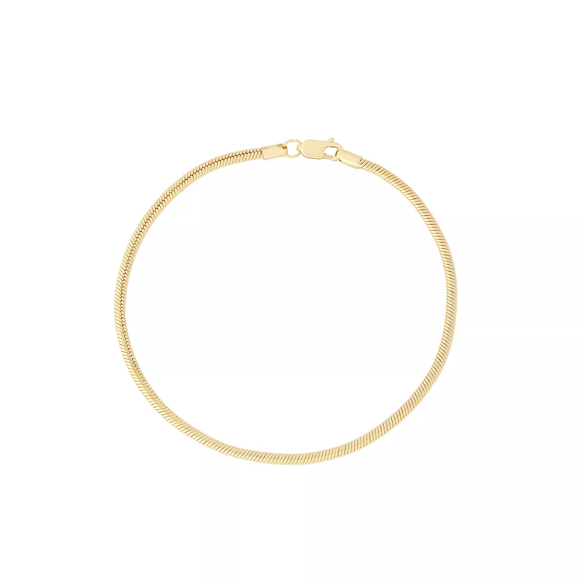 Jordan Blue 14k Gold Filled 2 mm Snake Chain Bracelet, Women's, Size: 7.25" Product Image