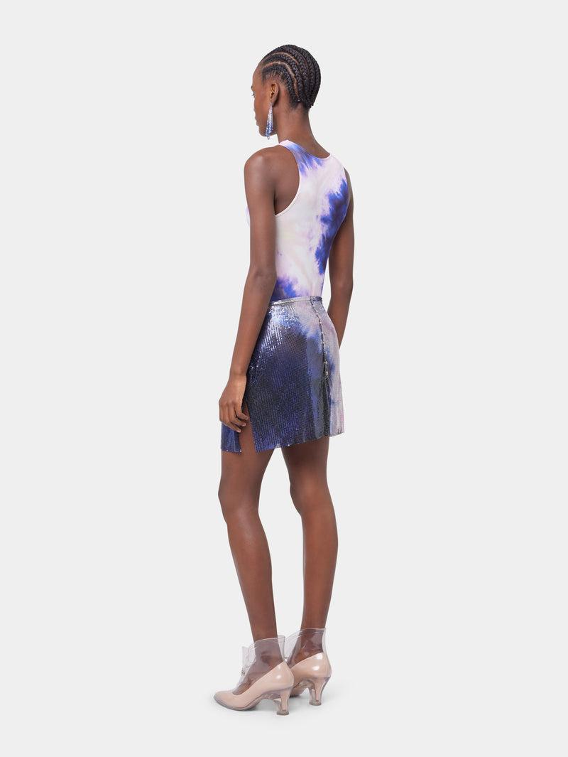 PINK TIE-DYE TANK TOP IN PRINTED JERSEY Product Image