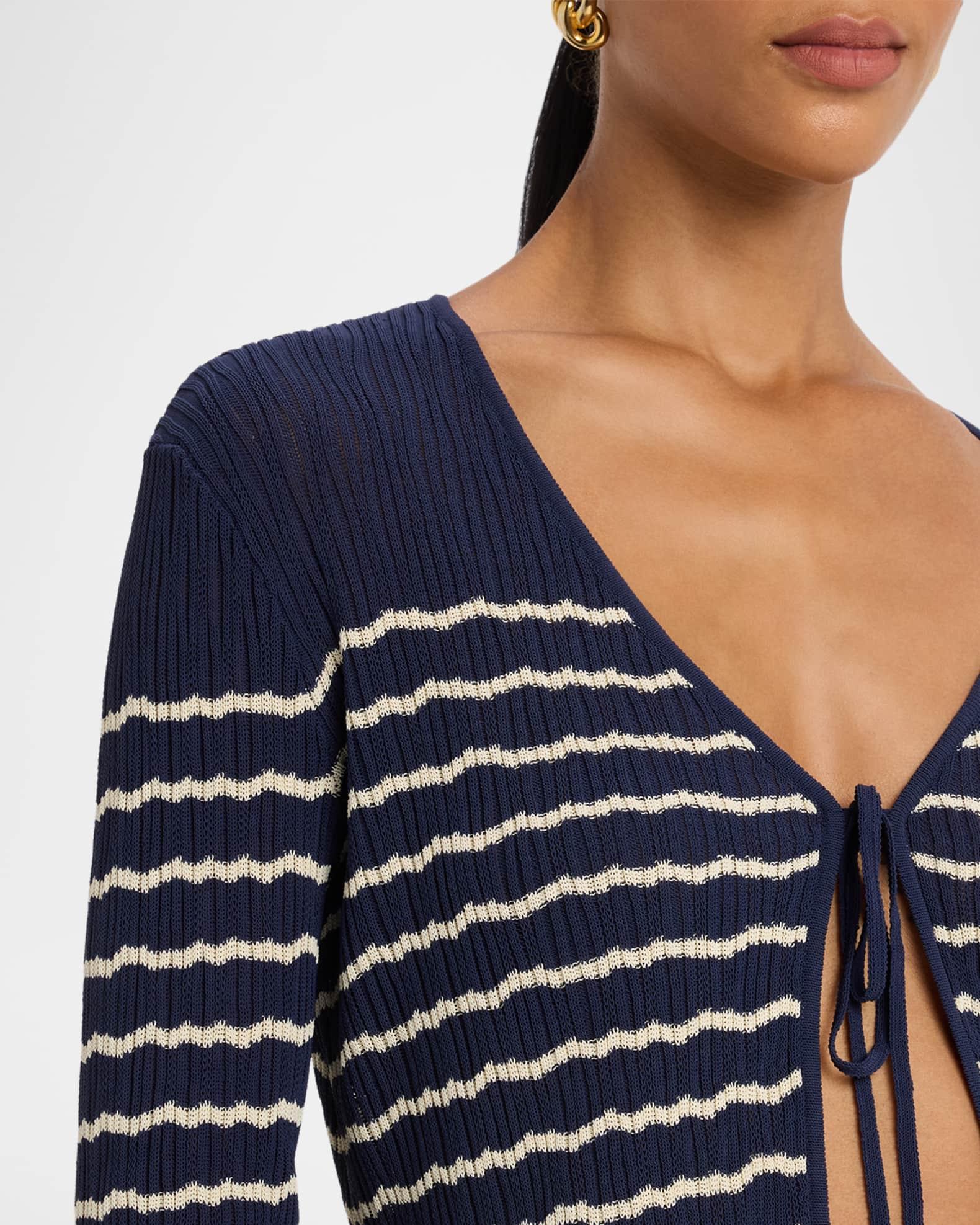 Chiara Stripe Tie-Front Cardigan Product Image