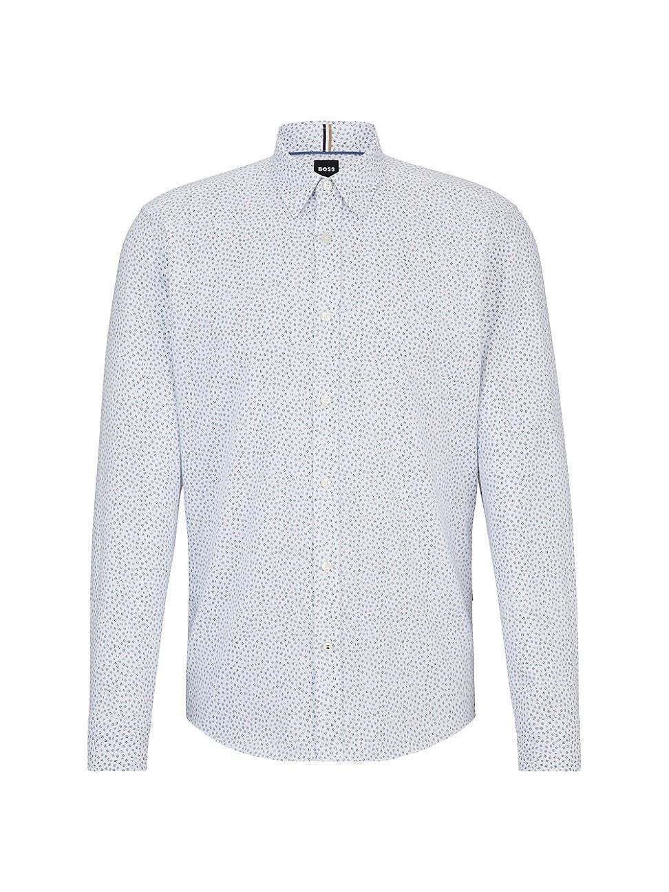 Boss by Hugo Boss Mens Printed Oxford Regular-Fit Dress Shirt Product Image