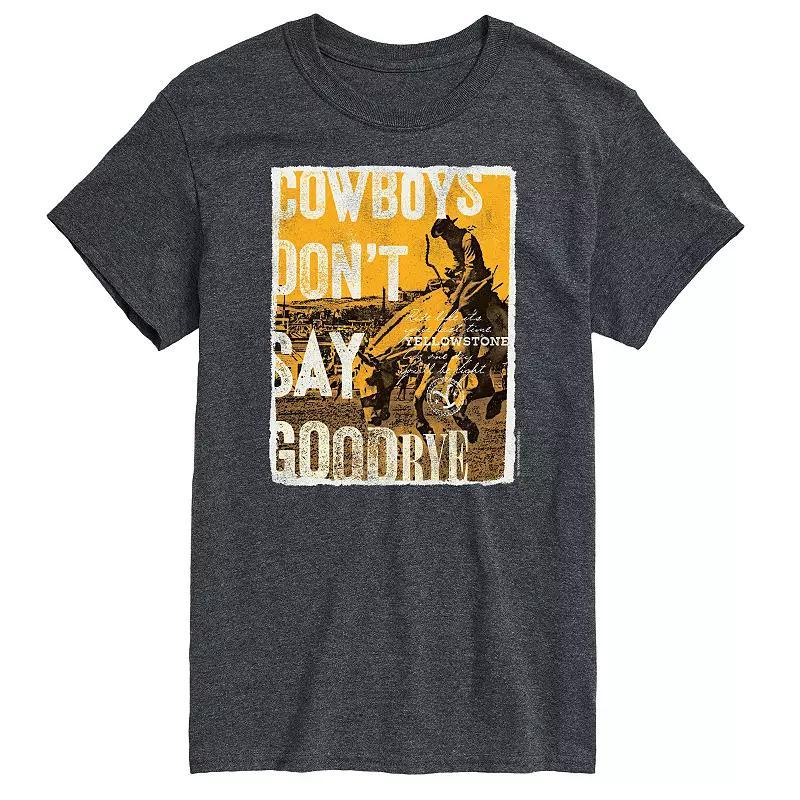 Mens Yellowstone Cowboys Dont Say Goodbye Graphic Tee Red Product Image