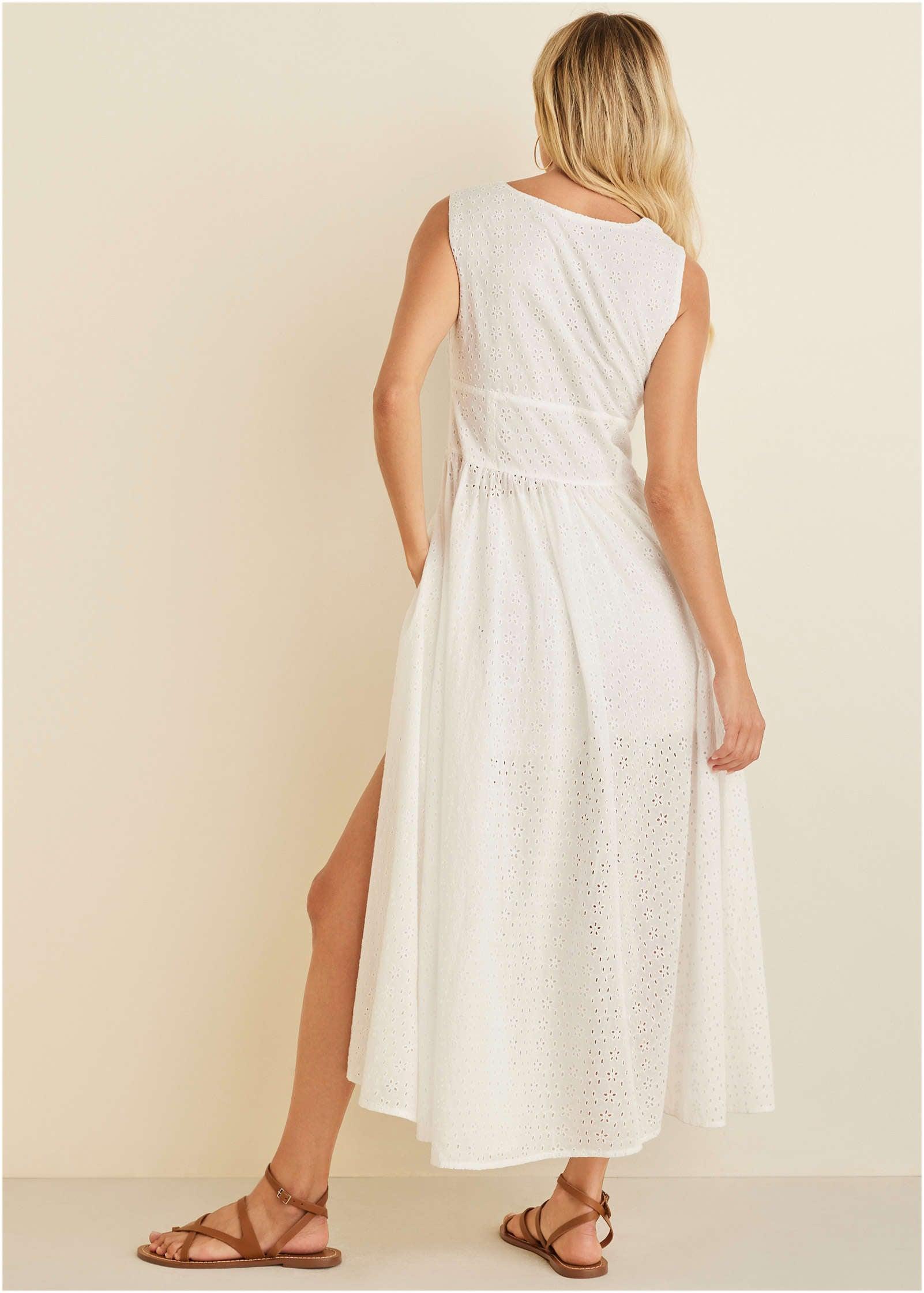 Eyelet Maxi Top - Off White Product Image