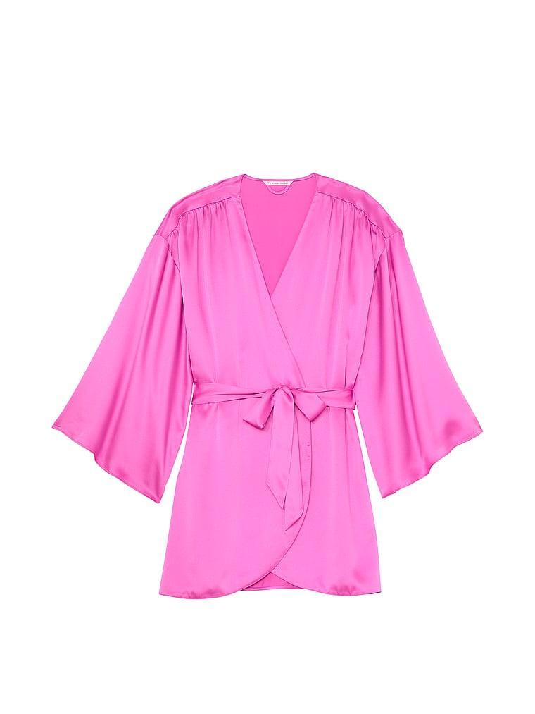Short Satin Robe Product Image