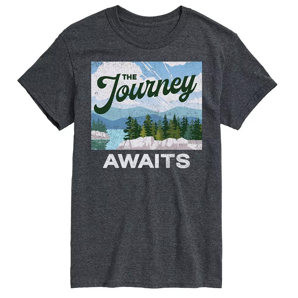 Big & Tall The Journey Awaits Tee, Men's, Size: 4XL Tall, Gray Product Image