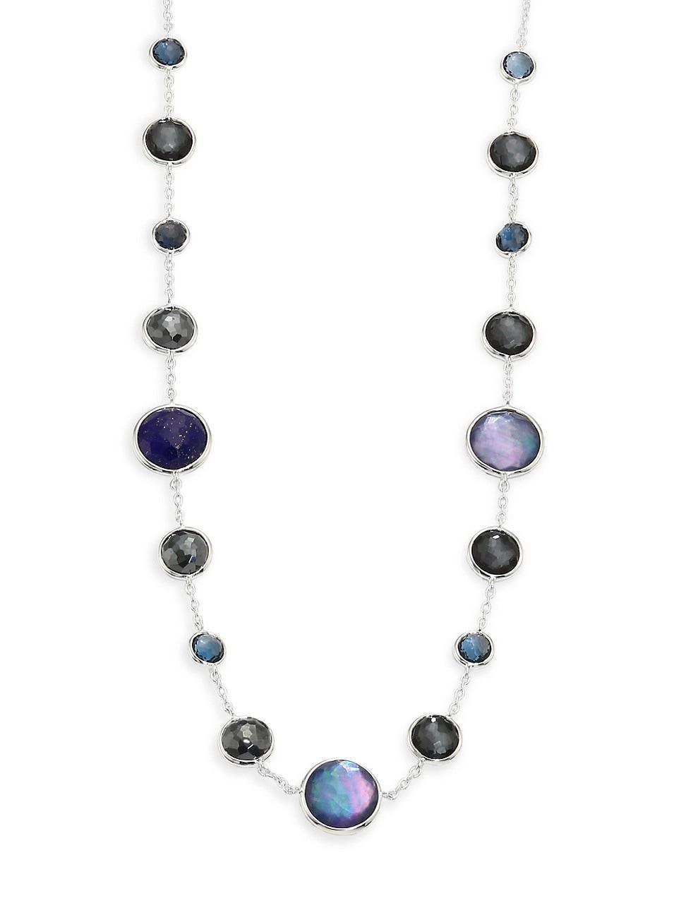 Ippolita Sterling Silver Lollipop Lollitini Blue Gemstone Long Necklace, 36 Product Image