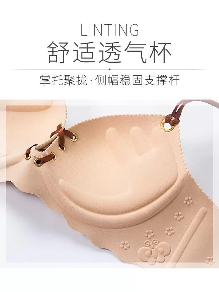 Lace Up Wireless Bra Product Image