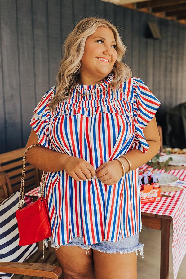 Smiles and Stripes Shift Top Curves Product Image