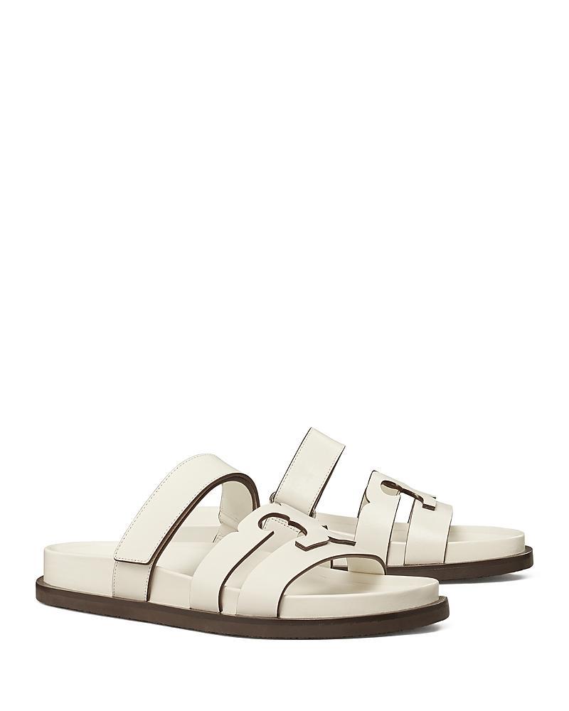 Womens Ines Logo-Detailed Leather Slide Sandals Product Image