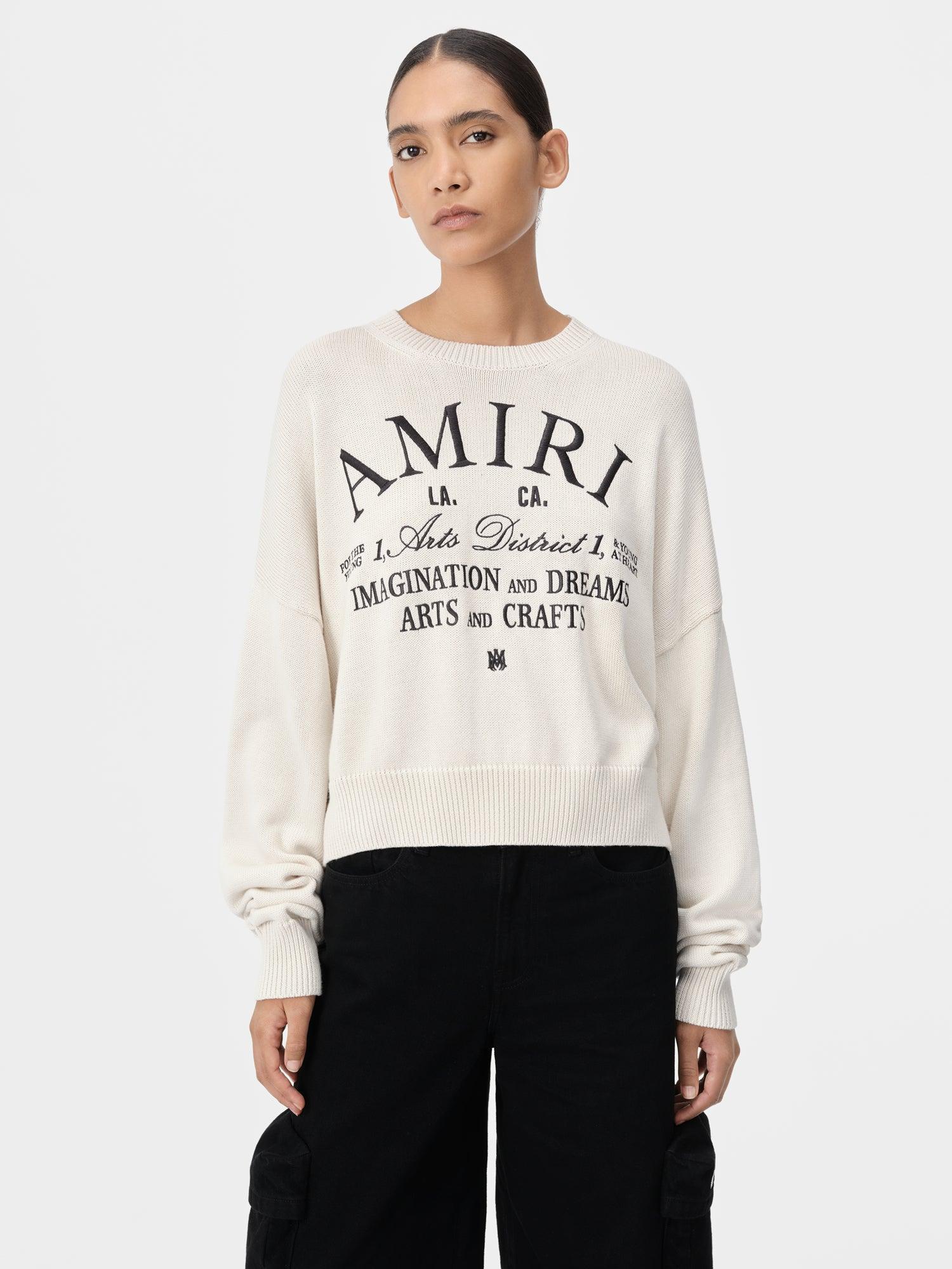 WOMEN - WOMEN'S AMIRI ARTS DISTRICT CREW - White Female Product Image