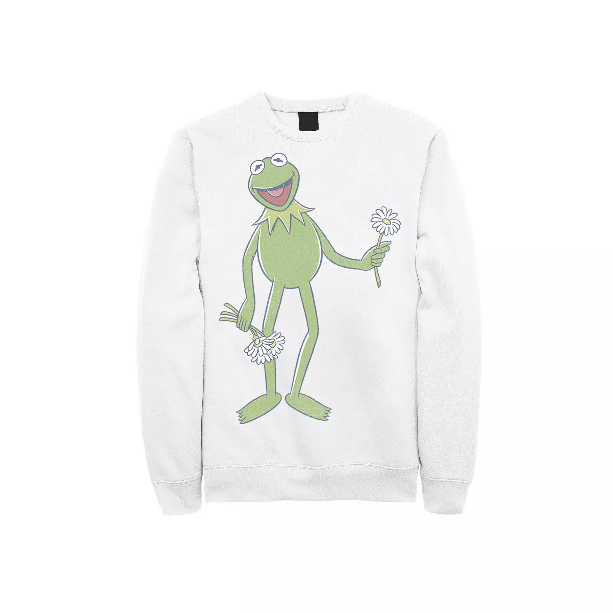 Disney's The Muppets Kermit The Frog Men's Portrait Sweatshirt, Size: Large, White Product Image