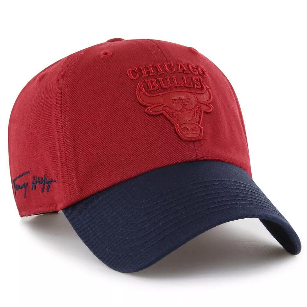 Men's '47 x Tommy Hilfiger Red/Navy Chicago Bulls Courtside Cleanup Adjustable Hat Product Image