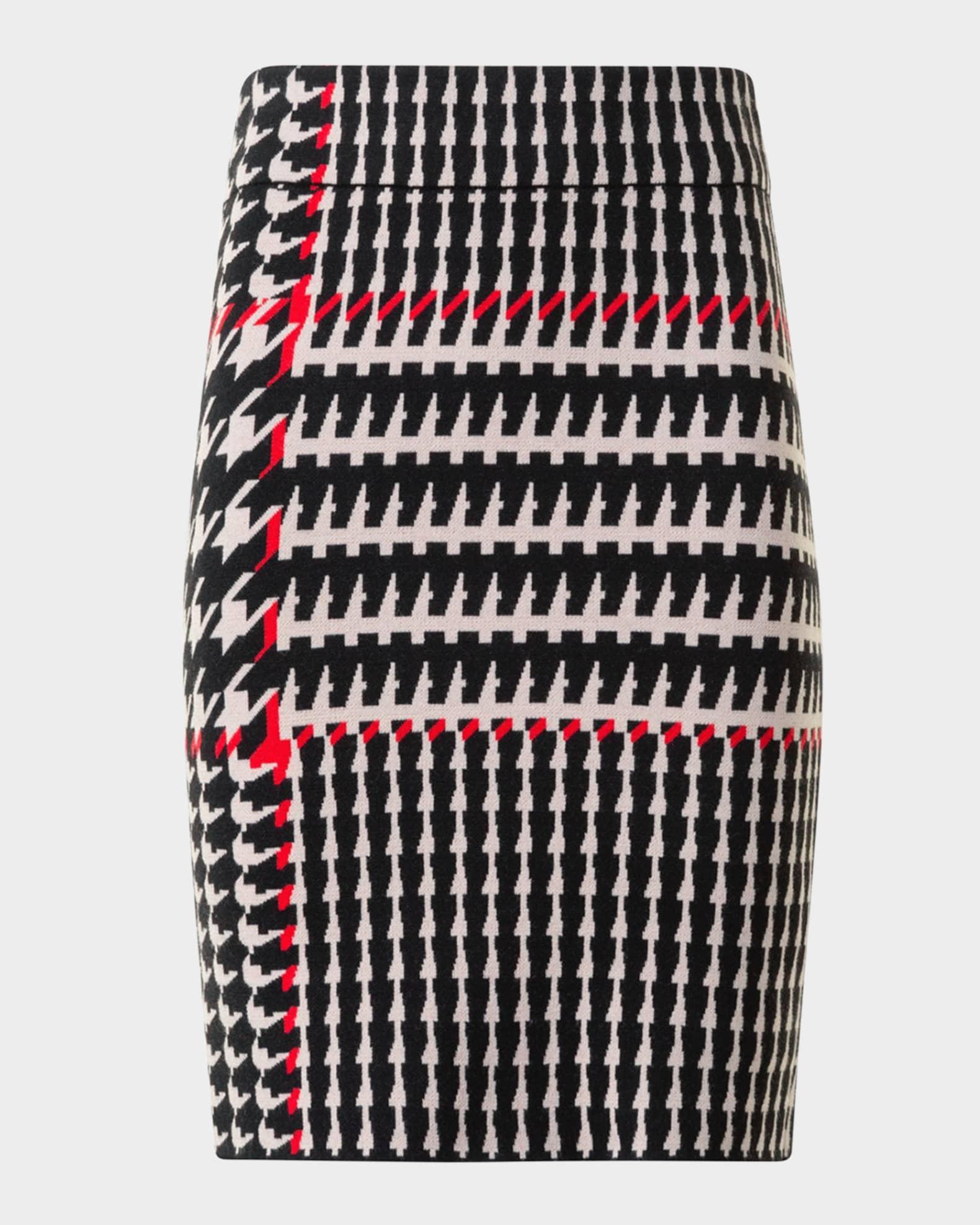 Wool-Blend Knit Jacquard Skirt Product Image