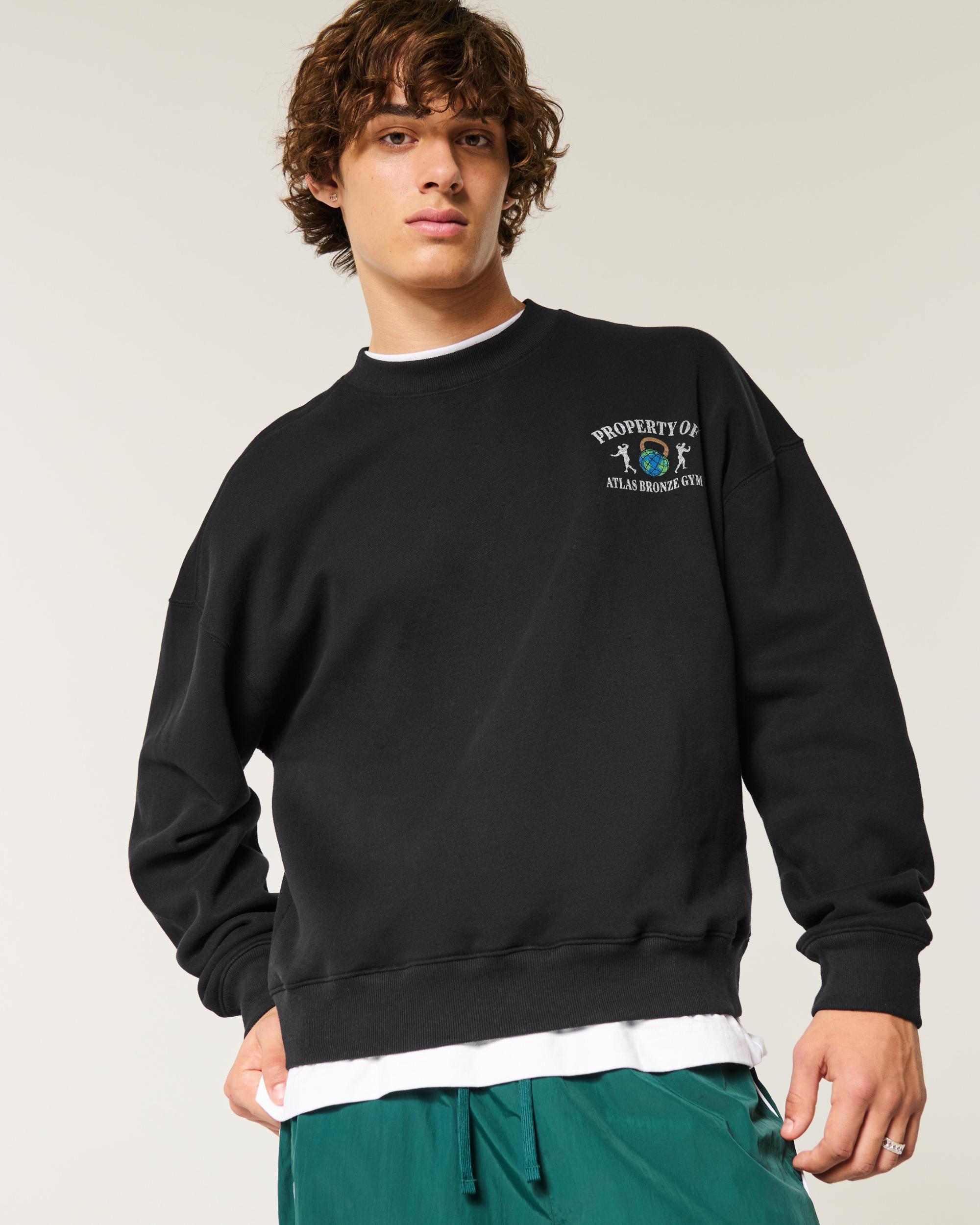 Boxy LA Finals Tennis Graphic Crew Sweatshirt Product Image