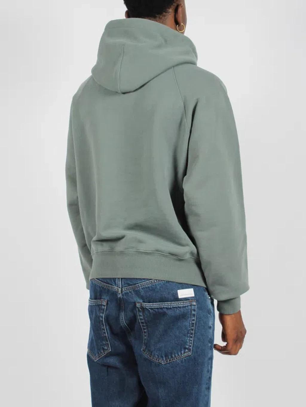 AMI ALEXANDRE MATTIUSSI Green Cotton Hoodie Product Image