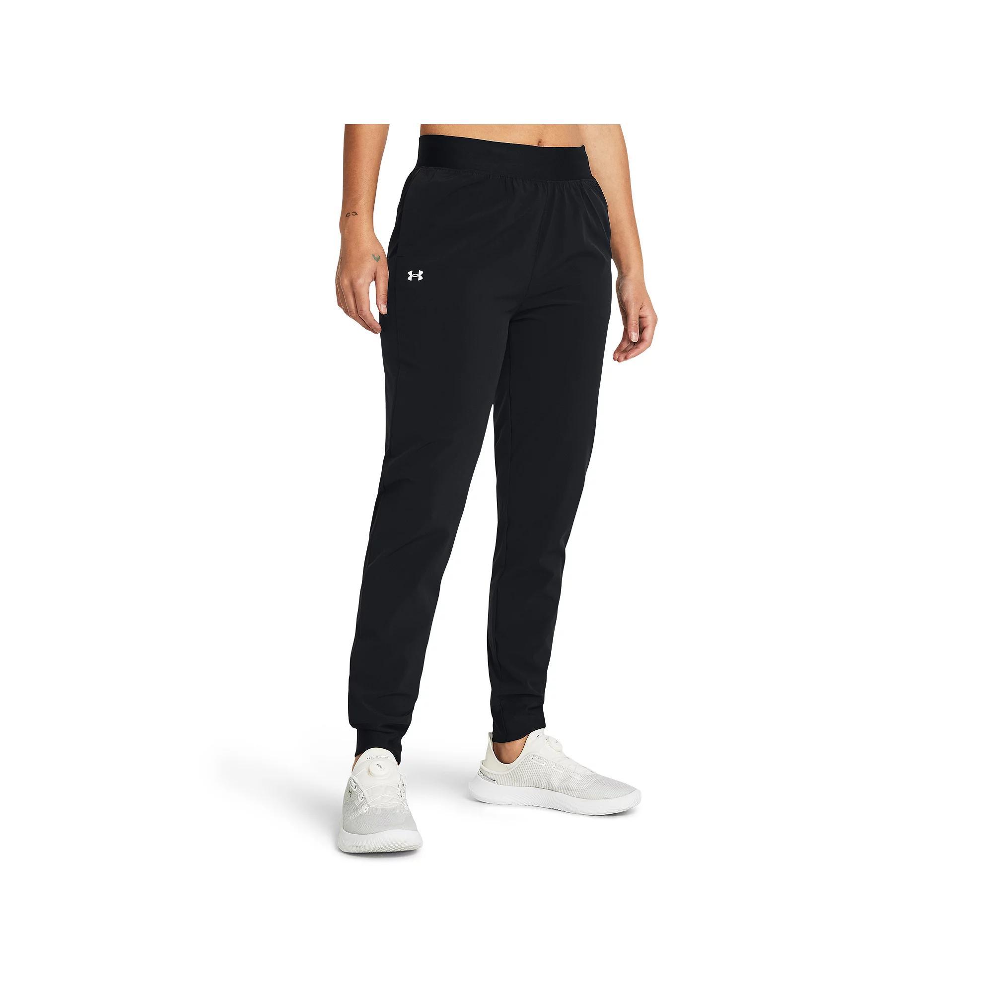 Women's Under Armour Rival Woven Pants, Size: XS, Black Product Image