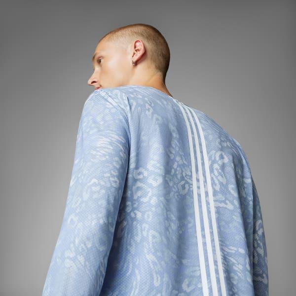 adidas Own the Run CLIMACOOL 3-Stripes Long Sleeve Tee Dash Grey M Mens Product Image