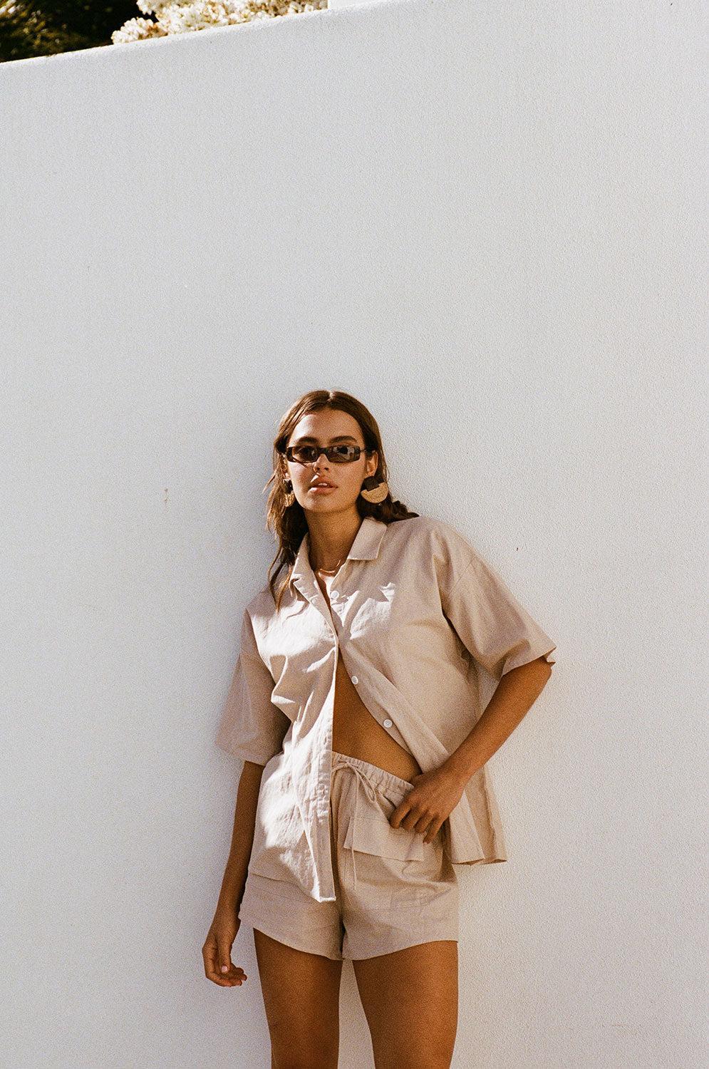 Cressida Shorts - Tan Product Image