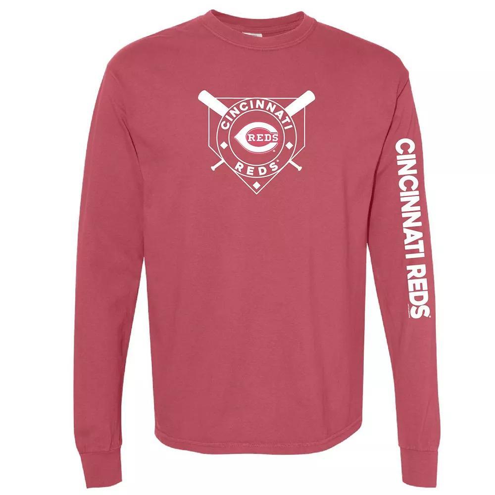 Women's Soft as a Grape Red Cincinnati Reds Pigment Dye Long Sleeve T-Shirt, Size: Small, Red Red Product Image