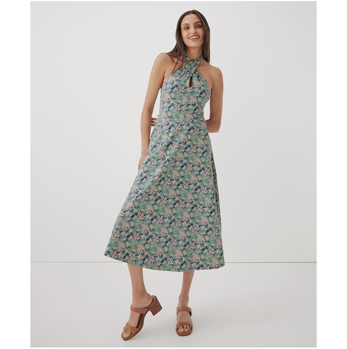 Womens Fit & Flare Modern Halter Dress 2XL Product Image