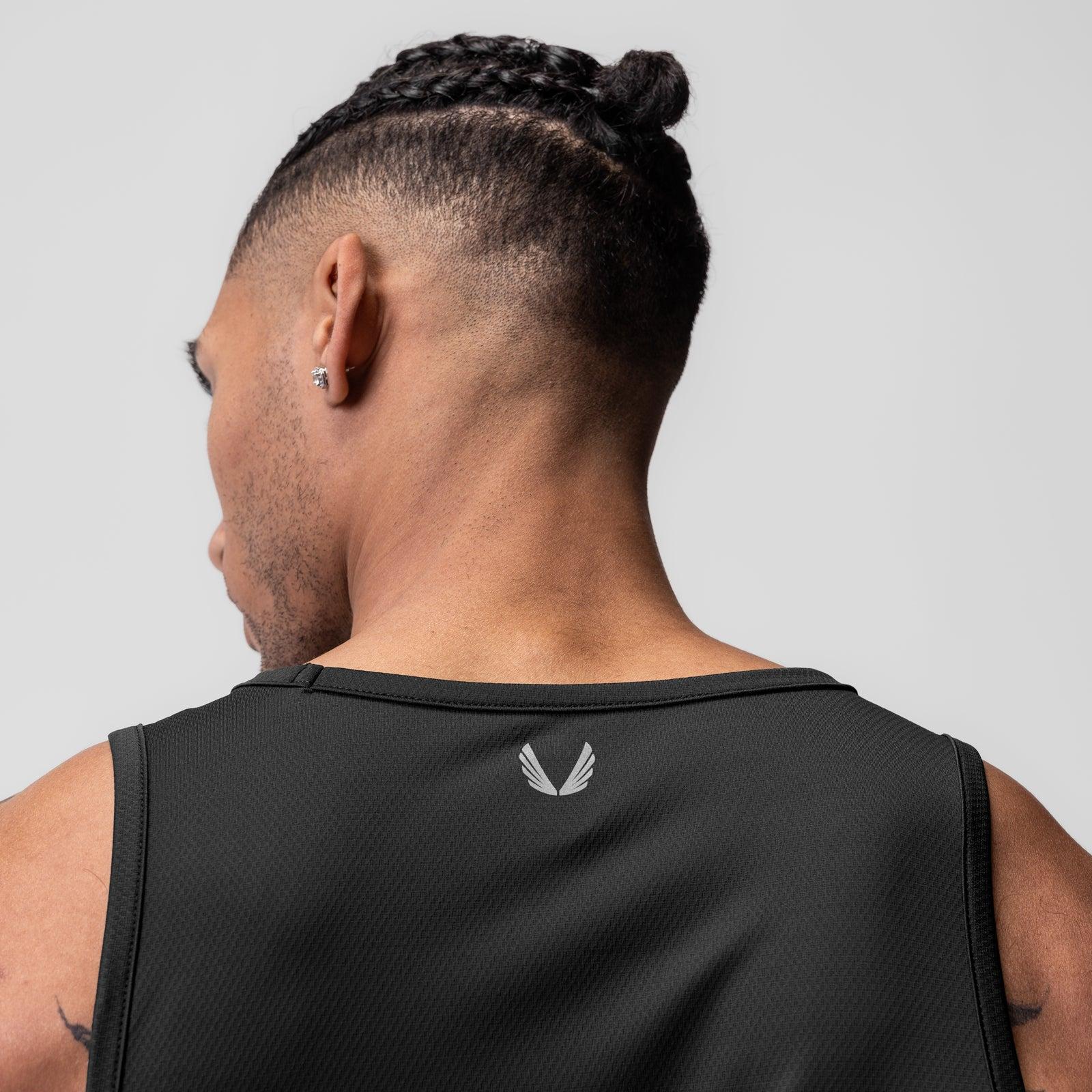 0830. AeroSilver® Tank Top - Black "Box Logo" Product Image