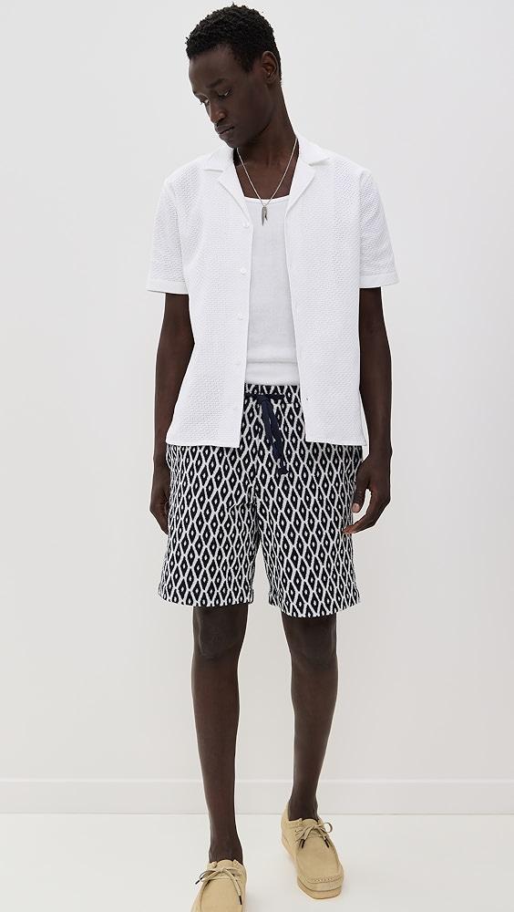 Orlebar Brown Trevone Terrazzo Terry Shorts 9" | Shopbop Product Image