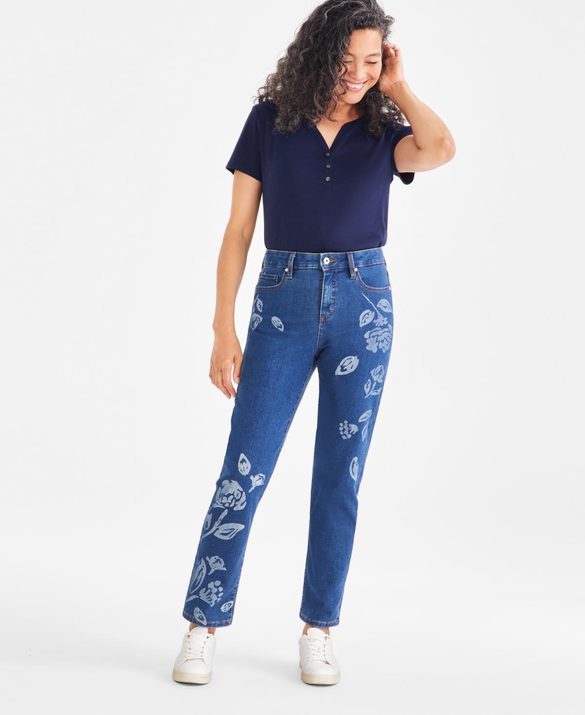 Style & Co Womens High Rise Straight-Leg Jeans, Regular, Short and Long Lengths, Created for Macys Product Image