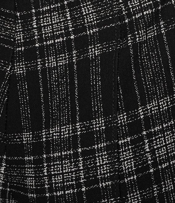 Slim Factor by Investments Ponte Knit No Waist Slim Straight New York Plaid Pants Product Image