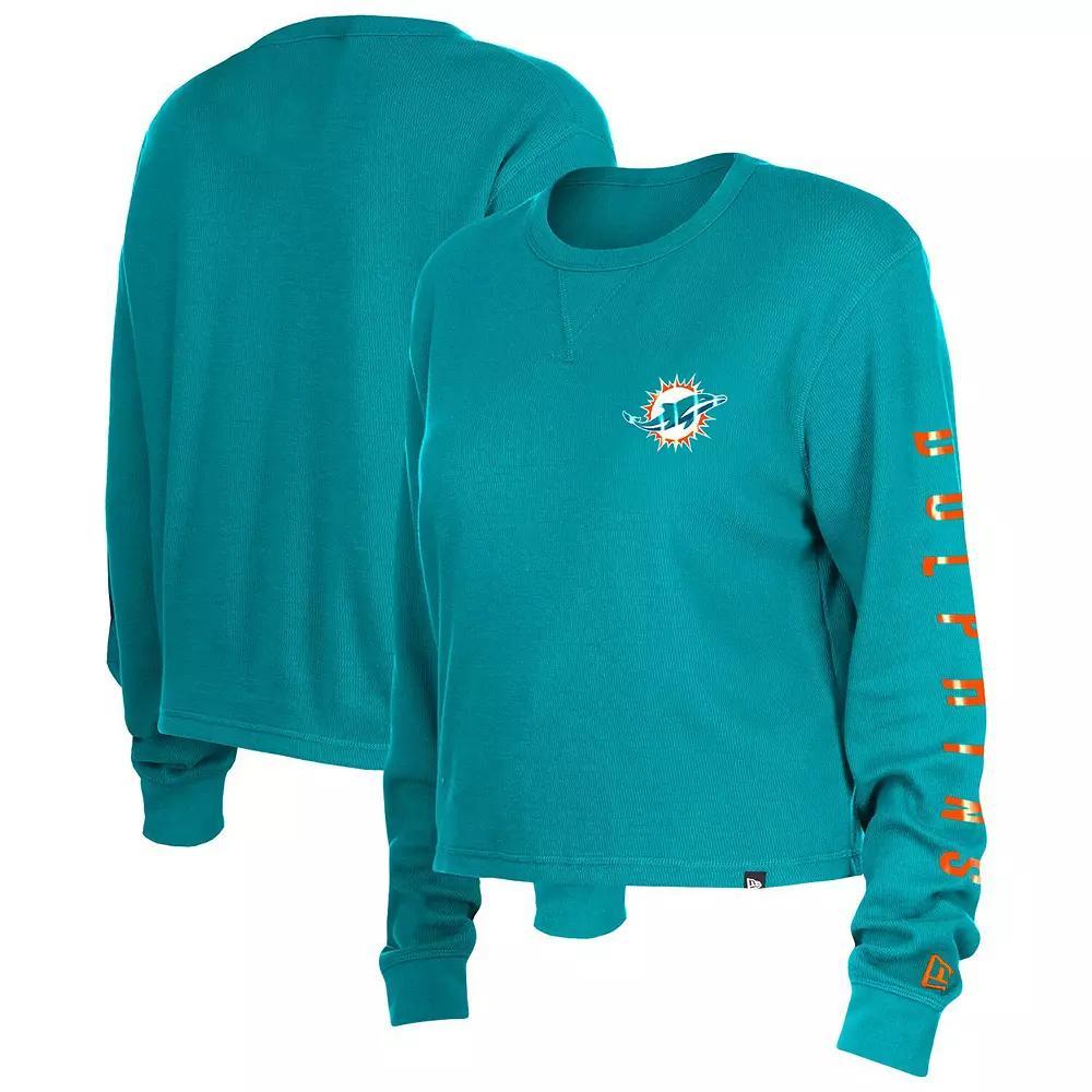 Women's New Era  Cardinal Arizona Cardinals Thermal Crop Long Sleeve T-Shirt, Size: Medium, Red Product Image