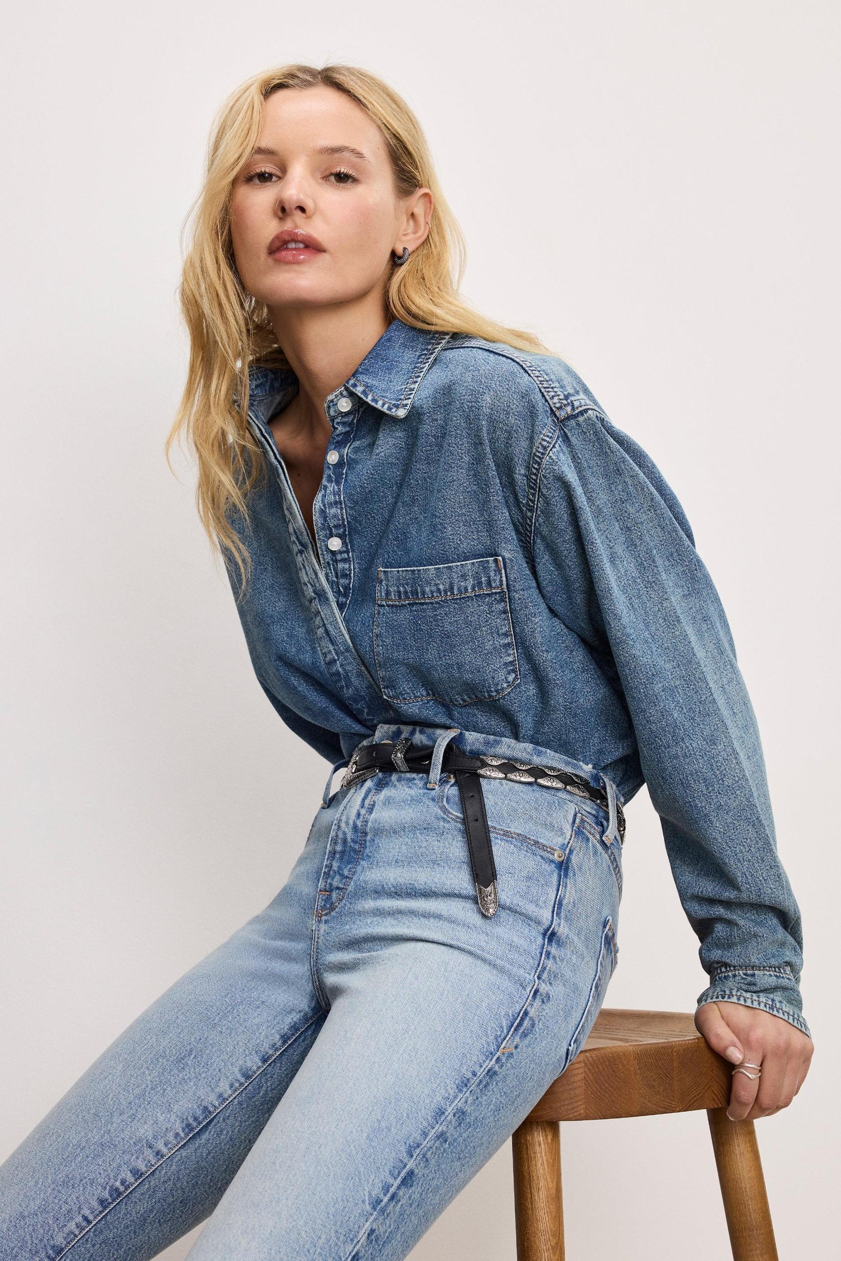 GOOD CLASSIC SLIM STRAIGHT JEANS | INDIGO754 Product Image
