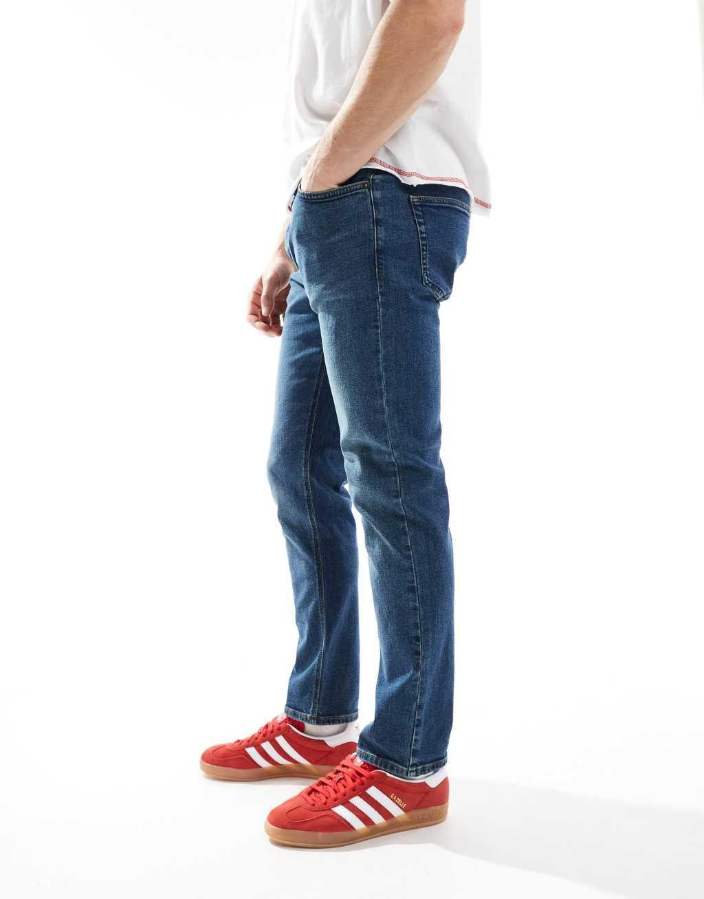 French Connection slim fit jeans in dark blue wash Product Image