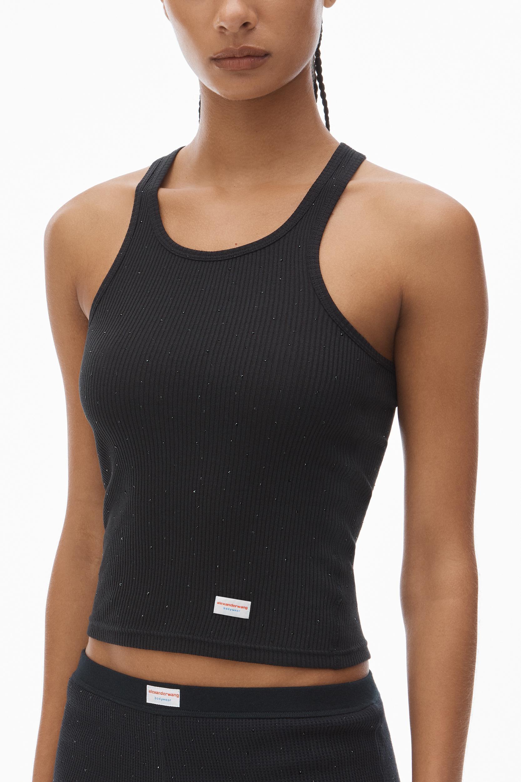 Crysal Hotfix Cami Dress In Waffle Knit Product Image