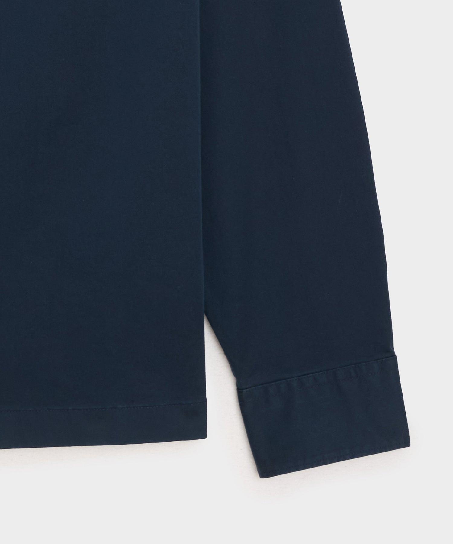 Cropped Poplin Camp Collar Shirt Product Image