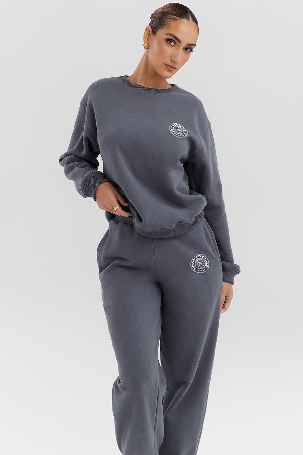 Haze Slate Crew Neck Sweatshirt Product Image